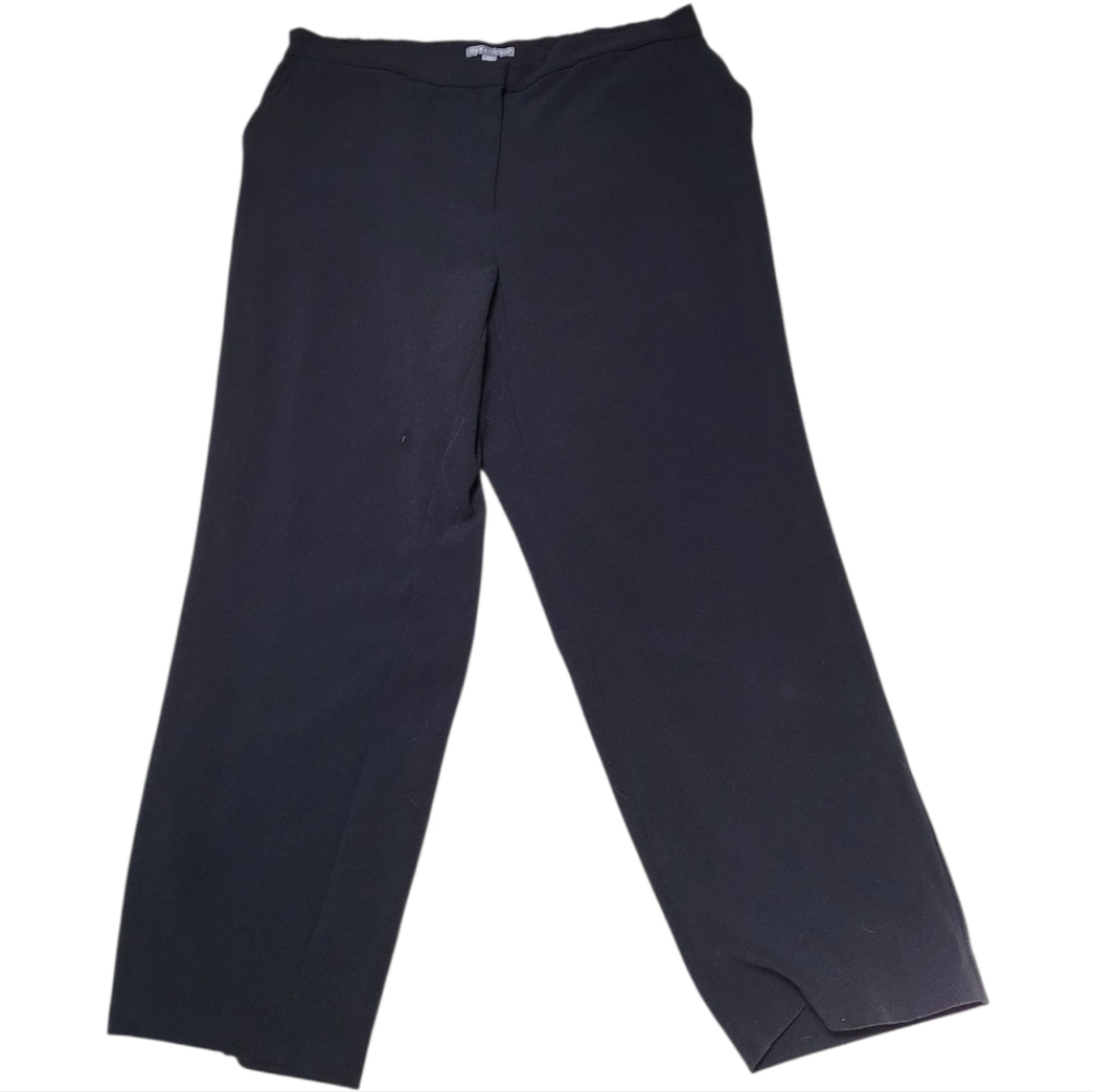 Jessica London Black Trousers Straight Leg Elastic Waist - Size 20W